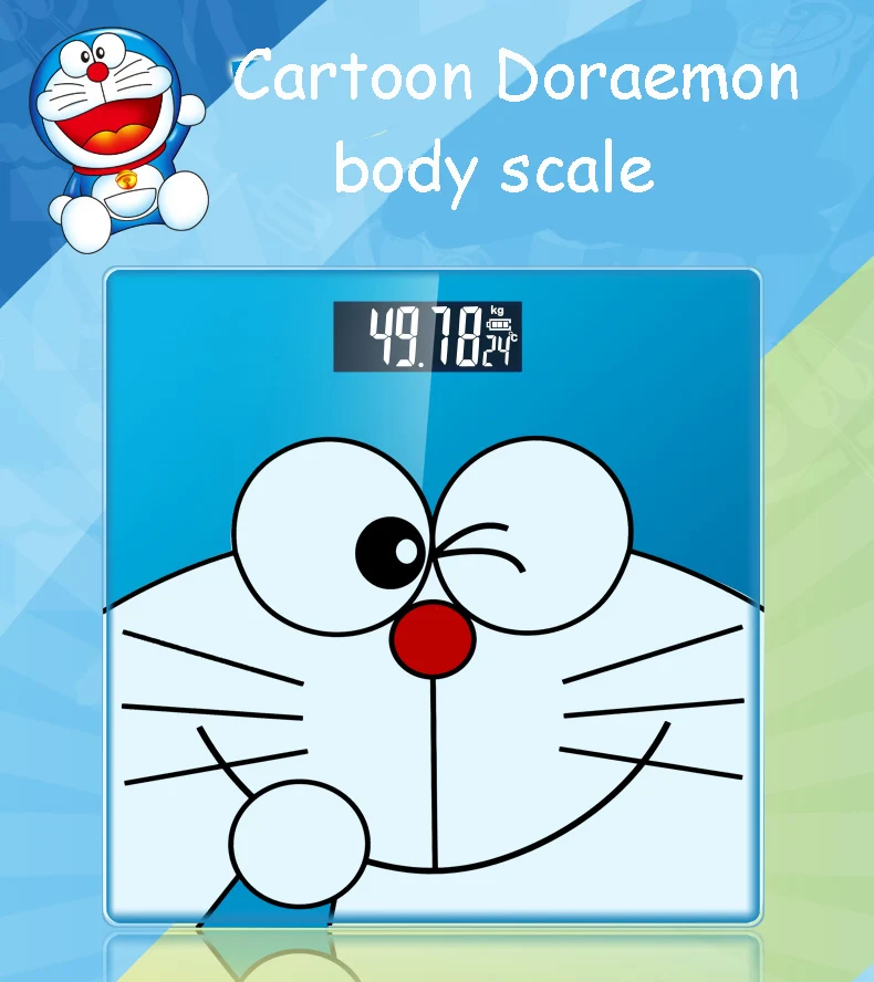 Весы Doraemon напольные весы для ванной электронные с дисплеем умные бытовые