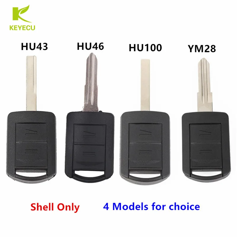 Запасной чехол для автомобильного ключа KEYECU с 2 кнопками Vauxhall Opel Corsa Agila Meriva комбо