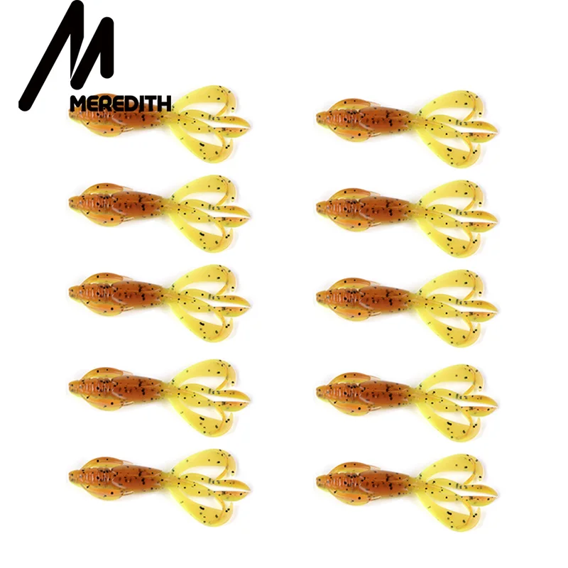 MEREDITH 2.76in/0 11 oz. 10 шт. Твин Хвост Краб мягкие приманки для морской пресной воды