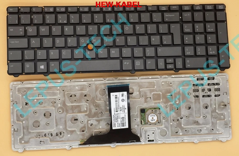 Оригинальная английская клавиатура для HP Probook 8760P 8760W с трекером без рамки|keyboard for