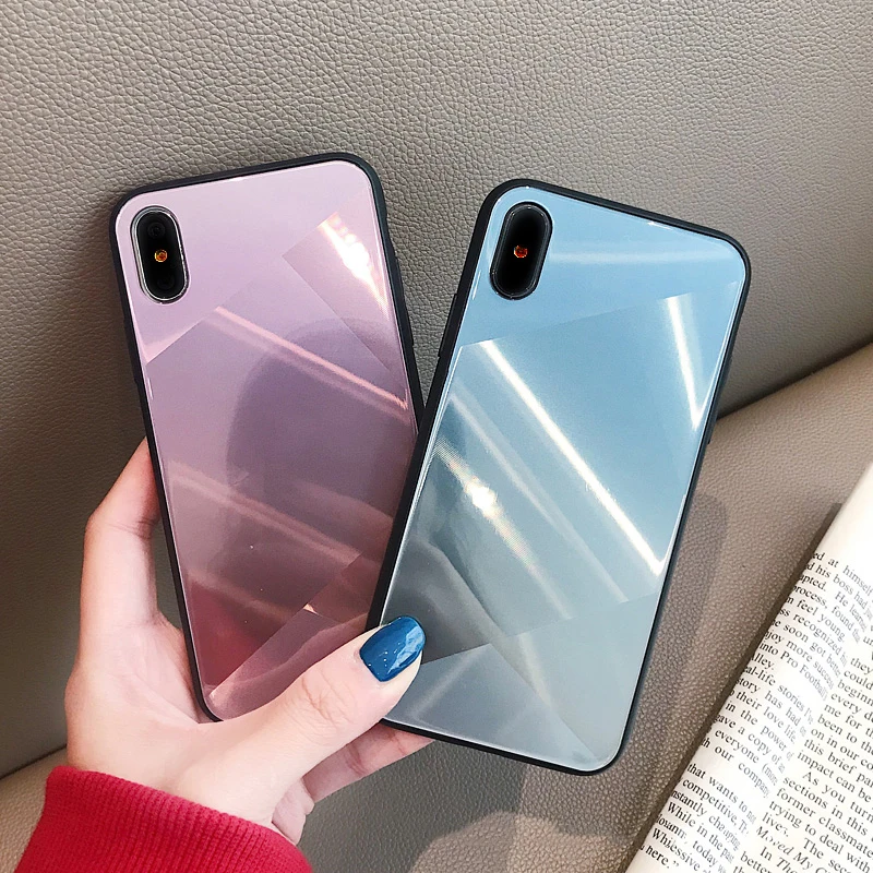 GlamPhoneCase 3D цветной градиентный лазерный чехол для телефона iPhone XS Max XR X 8 8plus 7 7plus 6 / 6S