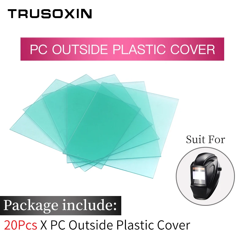 Outside PC Cover Смарт большое окно 4 дуговой датчик DIN5-DIN13 Солнечная Авто Затемнение TIG MIG MMA Сварочная маска/шлем/сварщик крышка/объектив/маска для лица - Цвет: Outside PC Cover