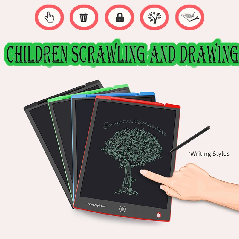 12 дюймов ЖК дисплей записи планшеты цифровой планшет для рисования Smart почерк