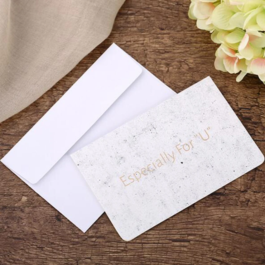 Wedding Envelope Birthday Thanksgiving Day Mothers Greeting Card True Flowers Invitation Best Wishes Flower | Дом и сад