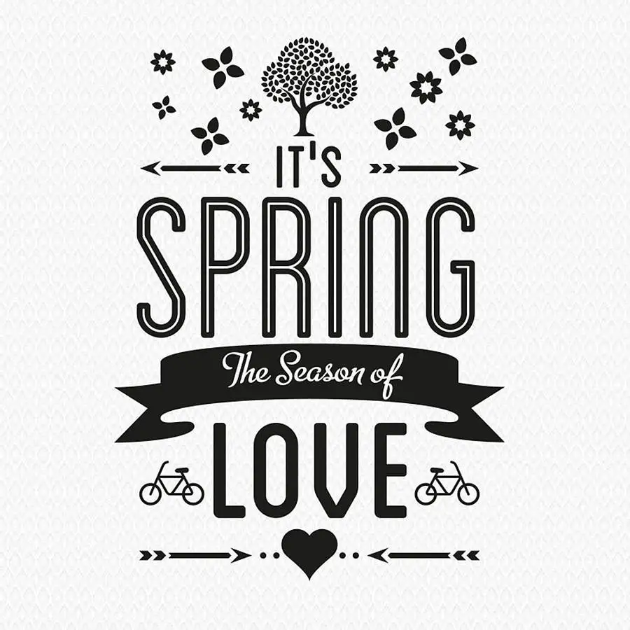 

Наклейки на стену, виниловые наклейки с надписью «It's spring the season of Love»