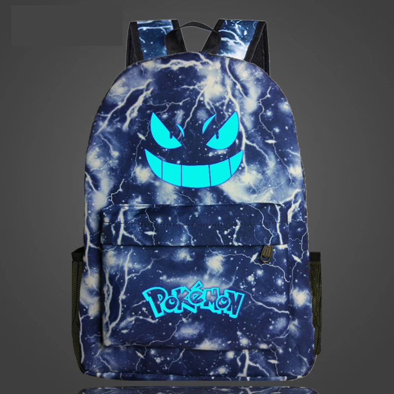 Светящаяся сумка с покемонами Ghost Pokemon Pie Go Рюкзак|pokemon bag|backpacking backpackpokemon backpack |