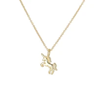 daisies unicorn sweet horse charm pure 925 sterling silver jewelry delicate chain pendant necklace women collier choker collar