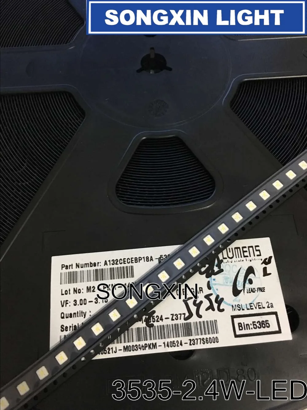 100 шт люменов LED подсветка Flip Chip 2 4 W 3V 3535 холодный белый 153LM LCD для ТВ приложения|led