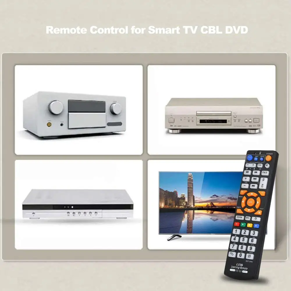 Universal TV Remote Control Wireless Smart Controller Replacement with Learning Function for CBL DVD | Электроника