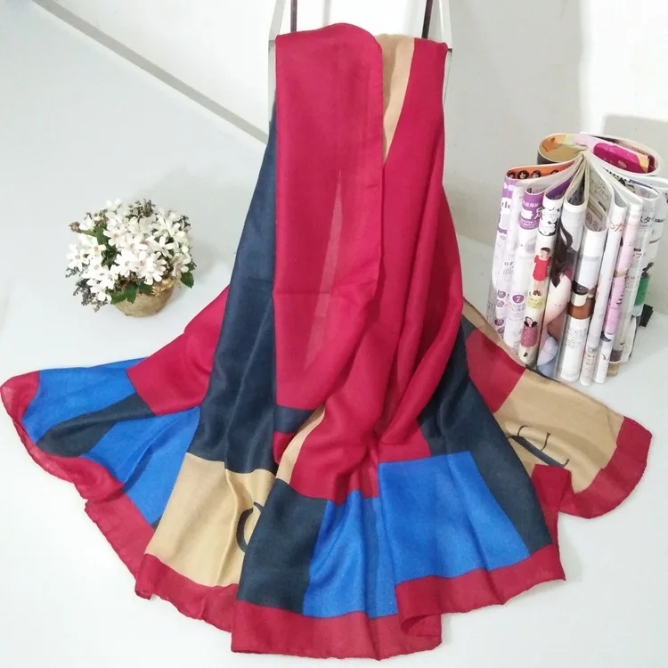 Новый дизайн моды printe каракули заплатил пейсли длинный хлопок платки популярны