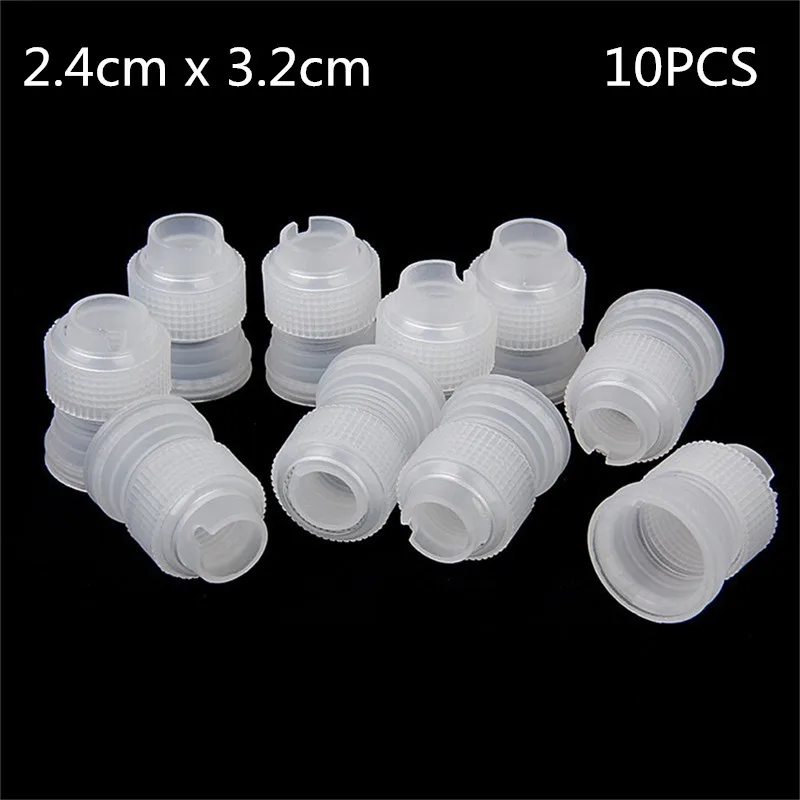 M(10PCS) 10 шт./1 шт. S/M/L Торт Цветок кондитерский инструмент Tinny муфта адаптер глазурь трубопровод Насадка На кондитерский мешок набор украшения торта инструменты - Цвет: M(10PCS)
