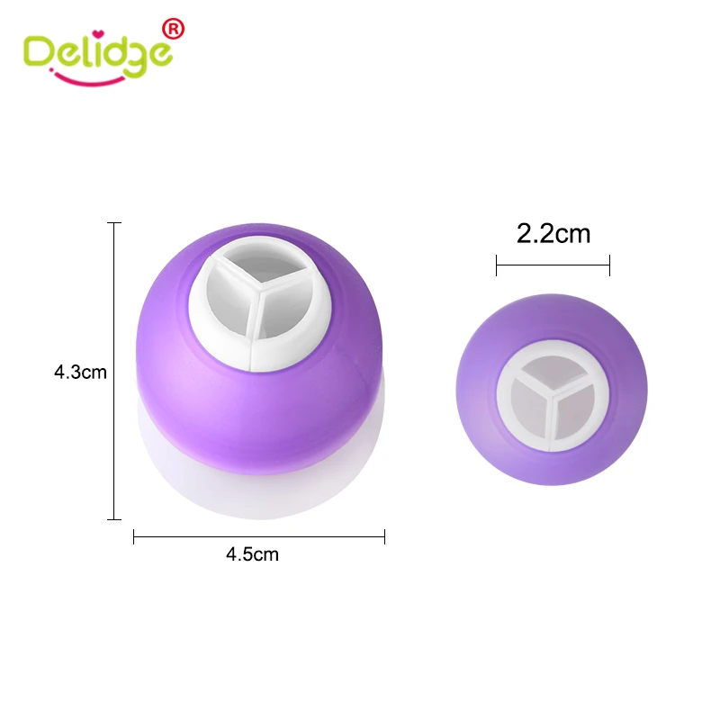 Delidge 1 pcs 3 Holes Cake Decoration Converter Mix Colors Icing Piping Nozzle For Cupcake | Дом и сад