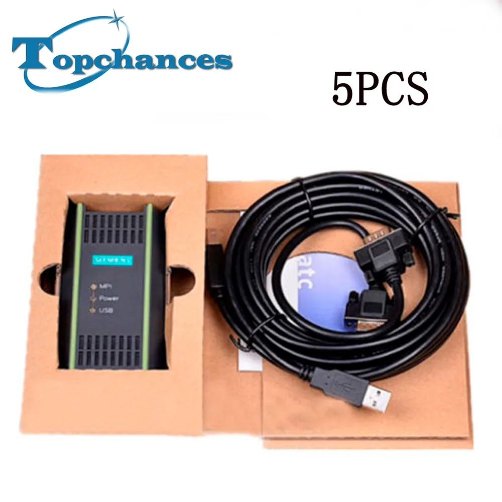 5 шт. Новый PLC кабель для siemens S7 200/300/400 6ES7 972 0CB20 0XA0 USB MPI + PC PPI DHL/UPS Бесплатная
