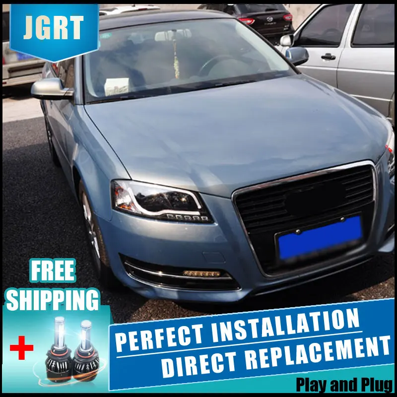 2 шт. светодиодные фары для Audi A3 2008 2012 Автомобильные двойные ксеноновые линзы