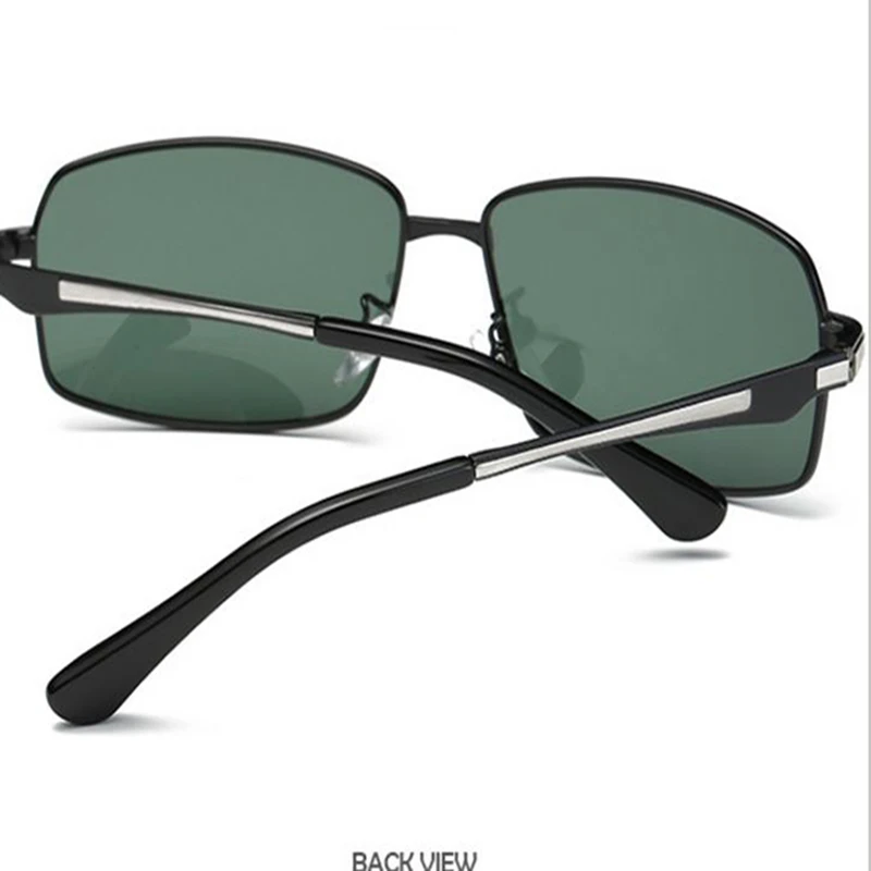 Модные квадратные поляризованные солнцезащитные очки мужские зеркальные для