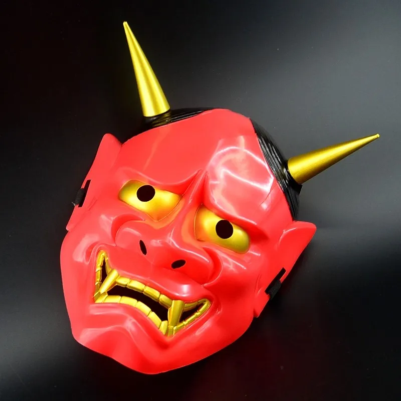5 шт./лот Hannya ужасная маска дьявола японская традиция косплей красный демон Омен