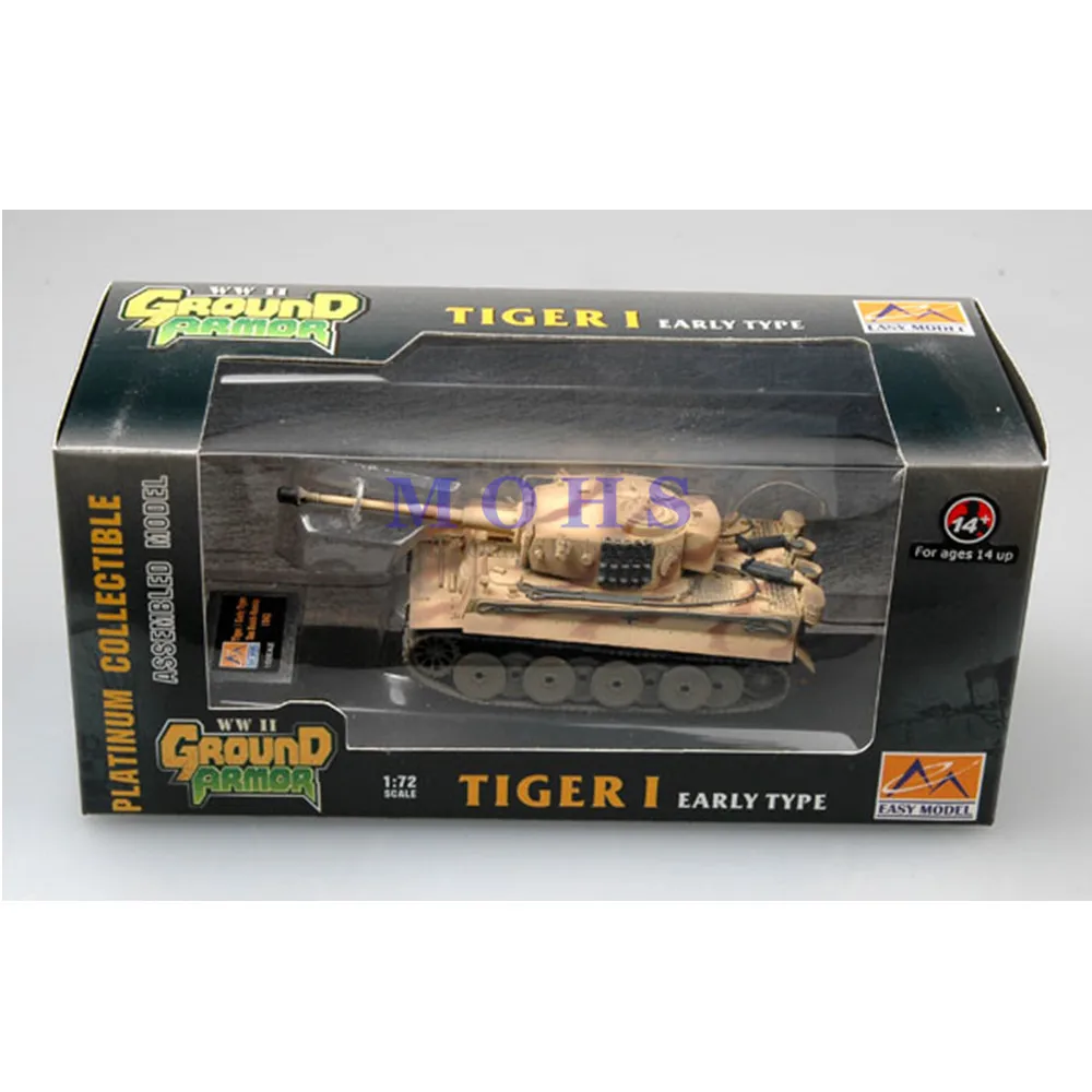 Сборная модель EASY MODEL 36210 1/72 масштабная готовая миниатюрная Военная танка Tiger 1
