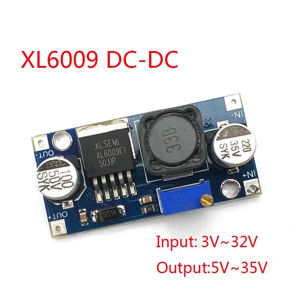 XL6009 DC-DC усилитель модуль питания модуль Выход Регулируемый супер LM2577 Повышающий Модуль