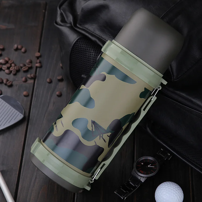 Outdoors Mountaineering Kettle 1.2l Will Capacity Travel Gift Vacuum Cup Stainless Steel Heat Preservation water bottle | Дом и сад