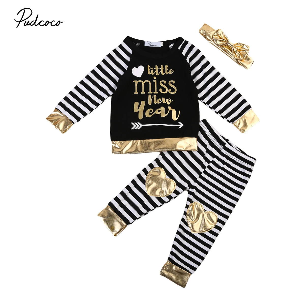 

Новое поступление 2017 года, лидер продаж pudcoco для новорожденных, 3 шт., наряды для маленьких мальчиков и девочек, детская одежда, милый повседн...