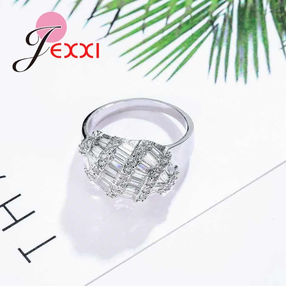 Fashion New Arrival White CZ 925 Sterling Silver Ring Size 6 7 8 9 10 Women Jewelry Gift Pretty Wedding Bijoux | Украшения и