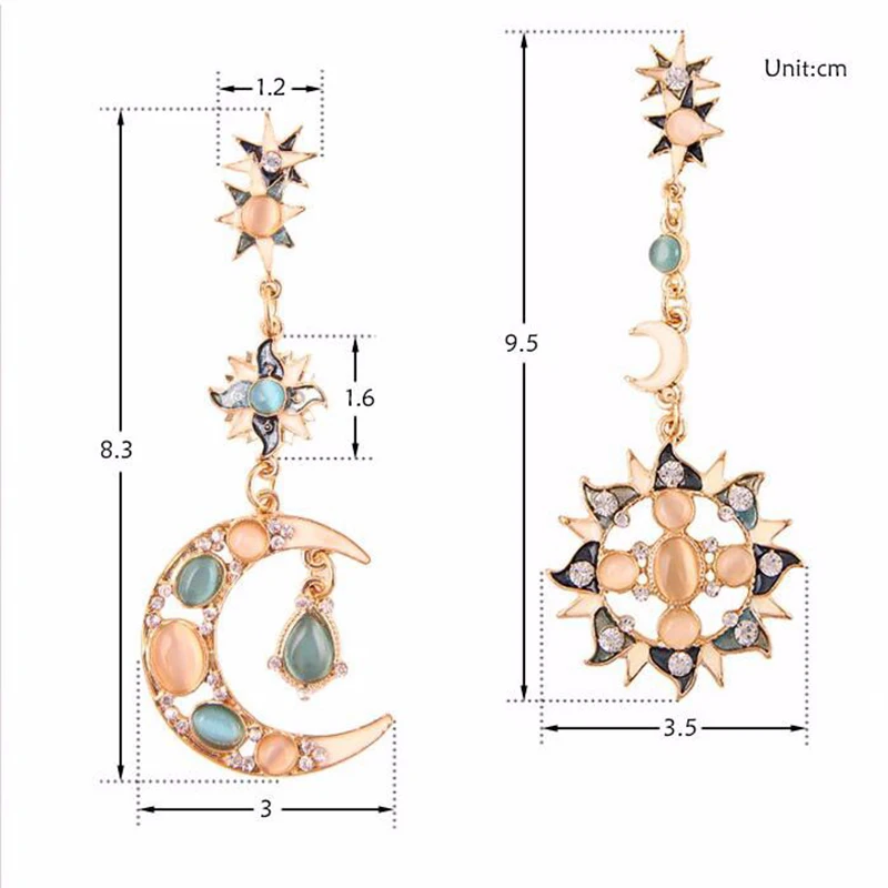 Европейский Стиль Bardian Солнца и Луны Форма высокого качества падение висячие