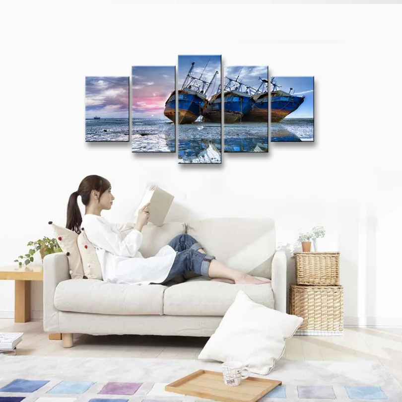 5 шт. Высокое разрешение печать корабль живопись постер и настенное Искусство