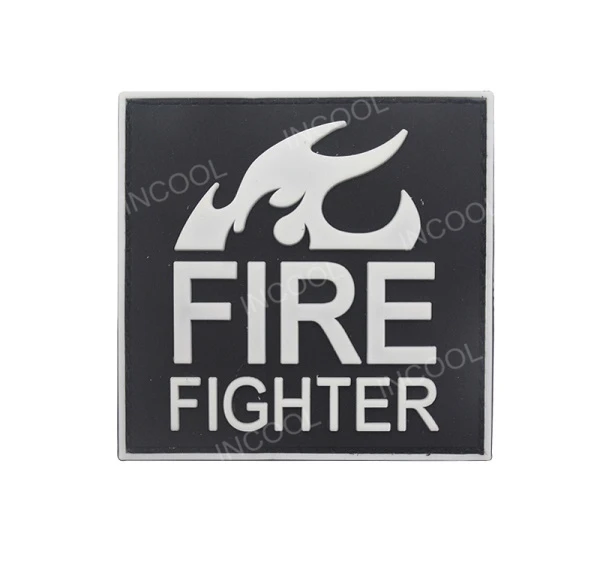 3D ПВХ пожарный нашивка истребитель спасения Военная Униформа крючок на спине
