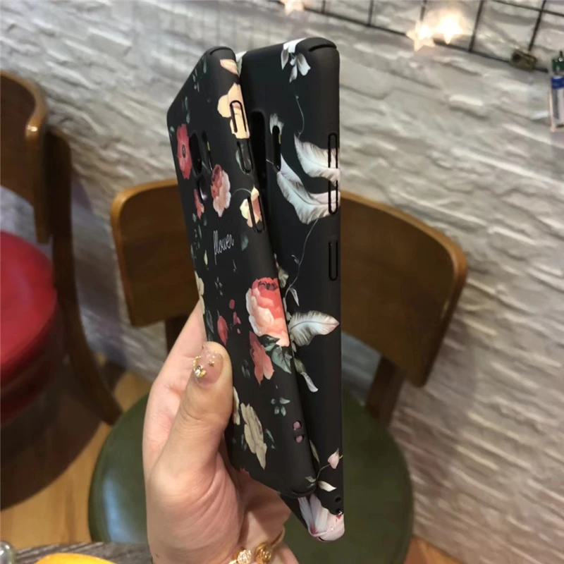 Ретро с украшением красного цвета розой цветком цветочным мотивом Чехлы для iPhone X