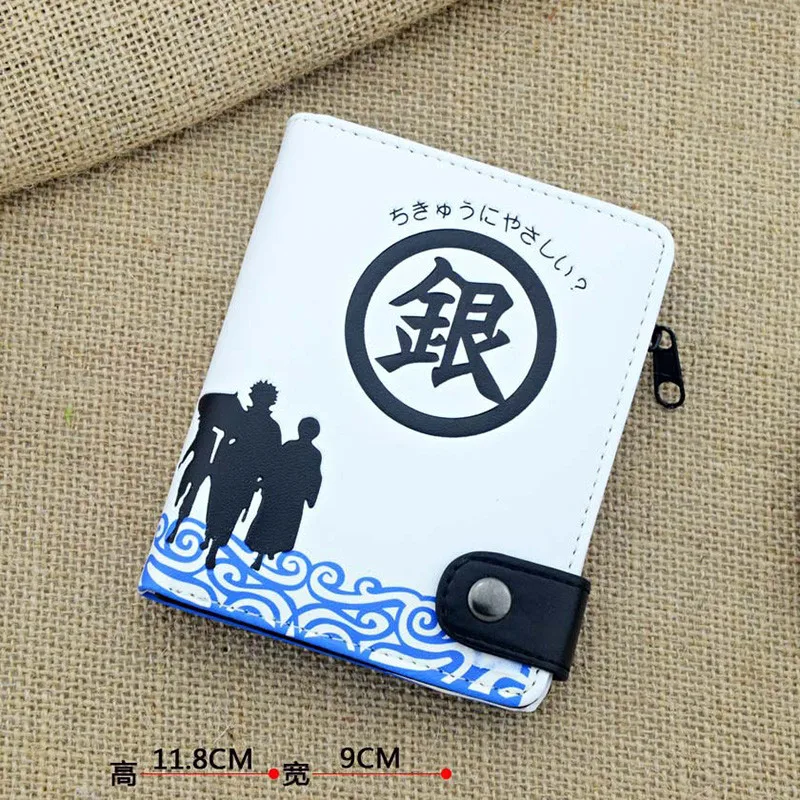 Gintama костюм Саката гинтоки мужские ПУ кошельки брендовые Новые Роскошные