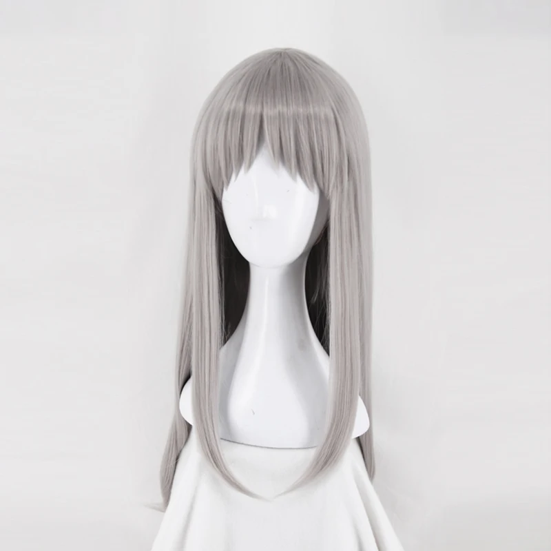 Серая длинная прямая парик из аниме смеси S Kanzaki Hideri парики для косплея стойкие