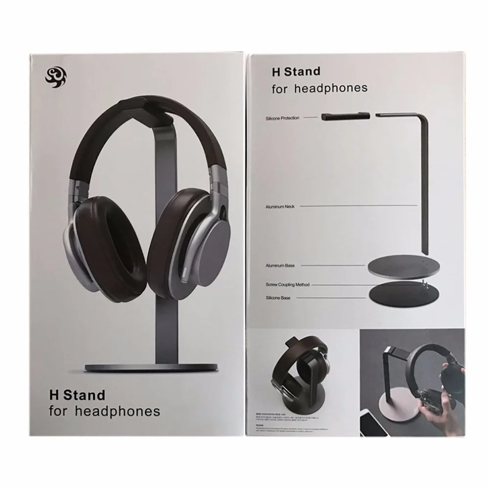 New Headphone Stand High Ended Aluminum Alloy Portable H Display Rack Holder For Earphones Gaming Headphones Accessories | Электроника