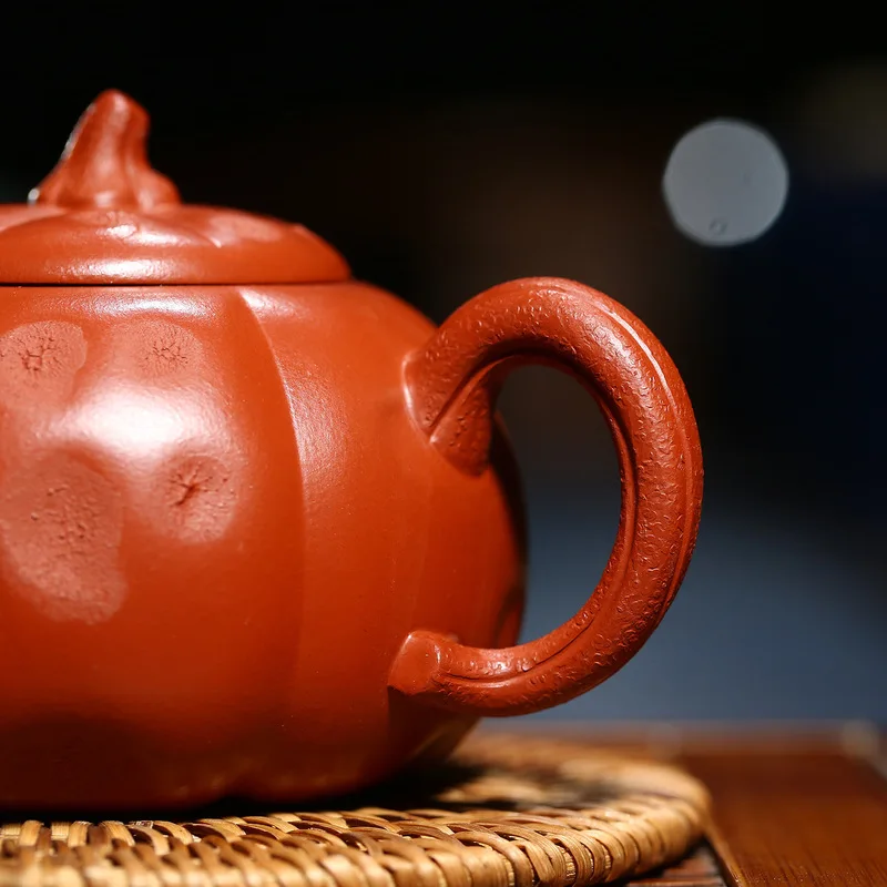 Yixing purple clay pot genuine artisan raw ore Zhuni Dahongpao pumpkin for spring Kungfu Teapot Tea Set | Дом и сад