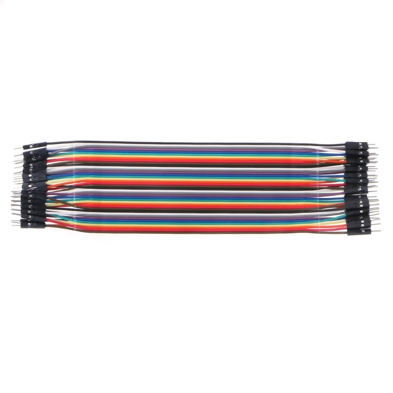 1A41089-20C 40 шт. кабели M-F/M-M/F-F Перемычка провод для макетной платы красочные GPIO ленты для DIY Kit - Цвет: 1A41089-20C