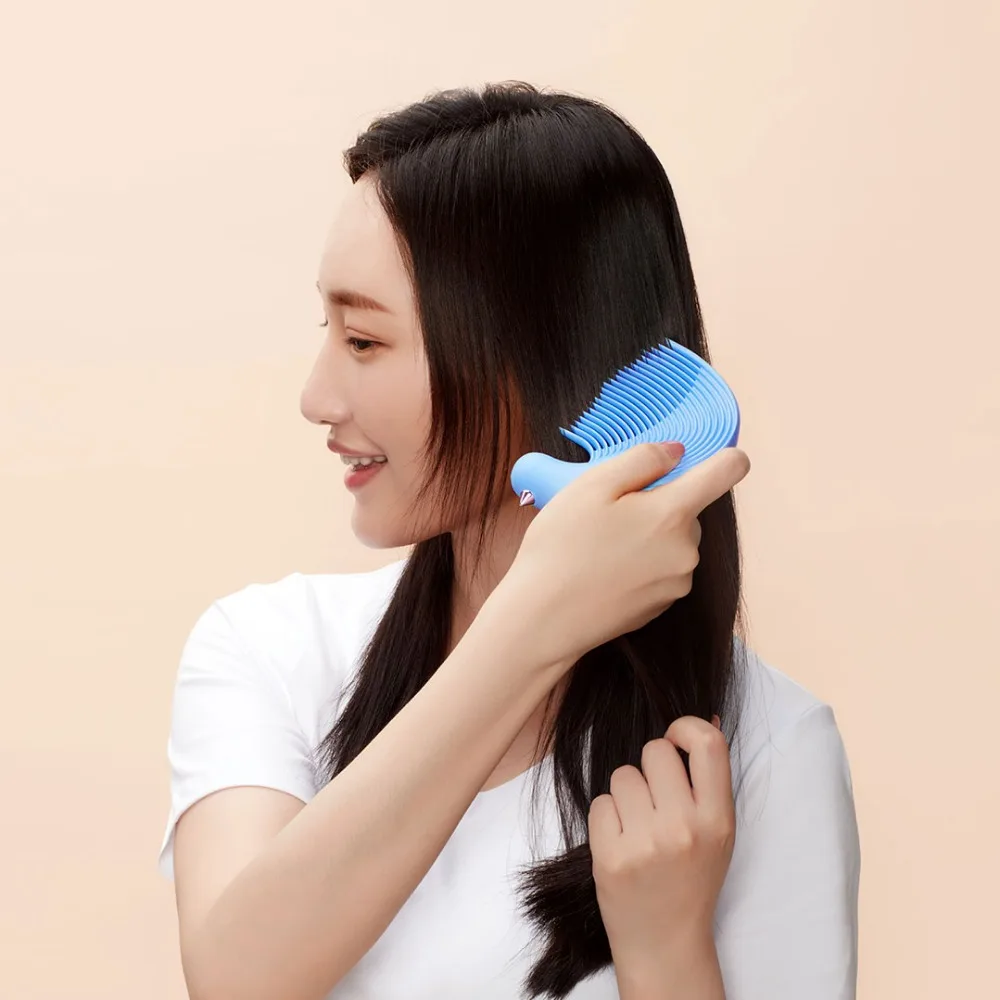 Горячая Xiaomi Mijia Yiyohome портативный в форме птицы Расческа Антистатические Широкие зубы качающийся гребень для Youpin