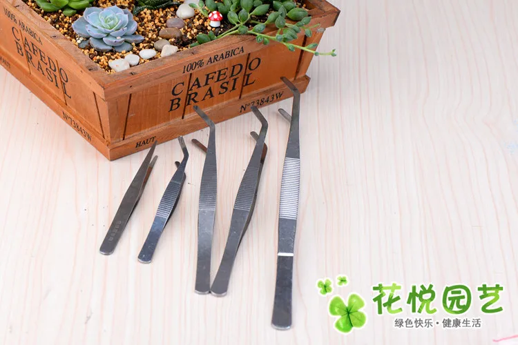 1 шт. Полезная из нержавеющей стали пинцет DIY Сказочный Сад ремесло украшение