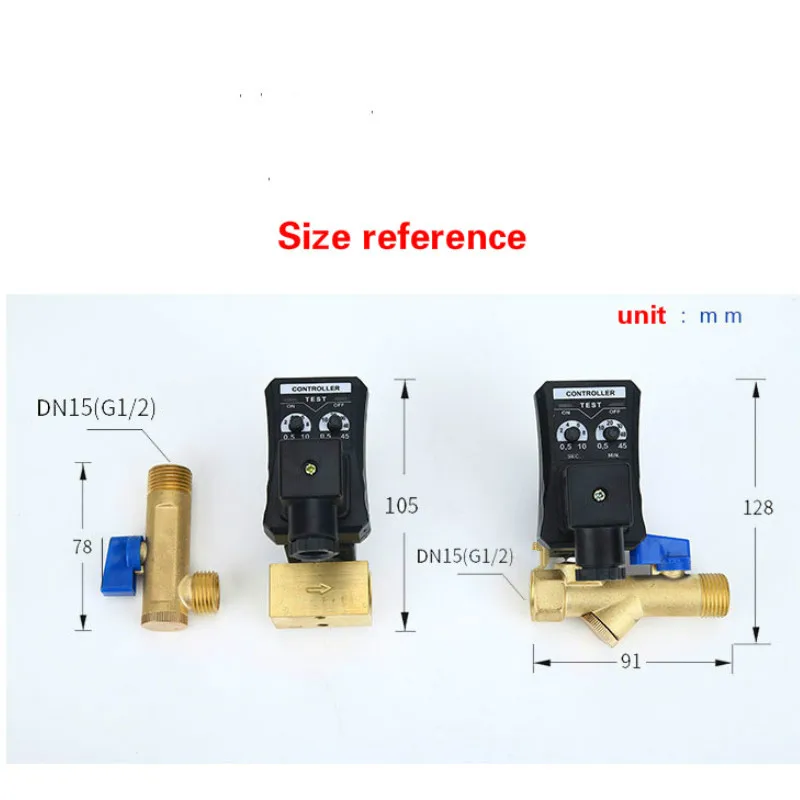 1/2 AC220V DC24V AC110V DC12V электрический таймер автоматический водный клапан соленоид
