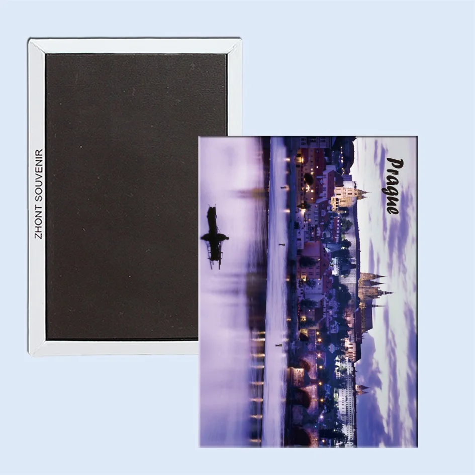 Тихая Прага на закате 24236 Холодильник Магнитные Сувениры|souvenir prague|prague souvenirmagnetic