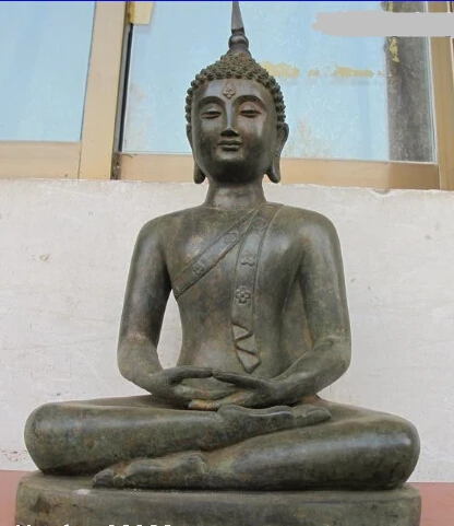 [Старое ремесло] 18 &quotбуддизм старинный Бронзовый Таиланд амулеты статуя Будды