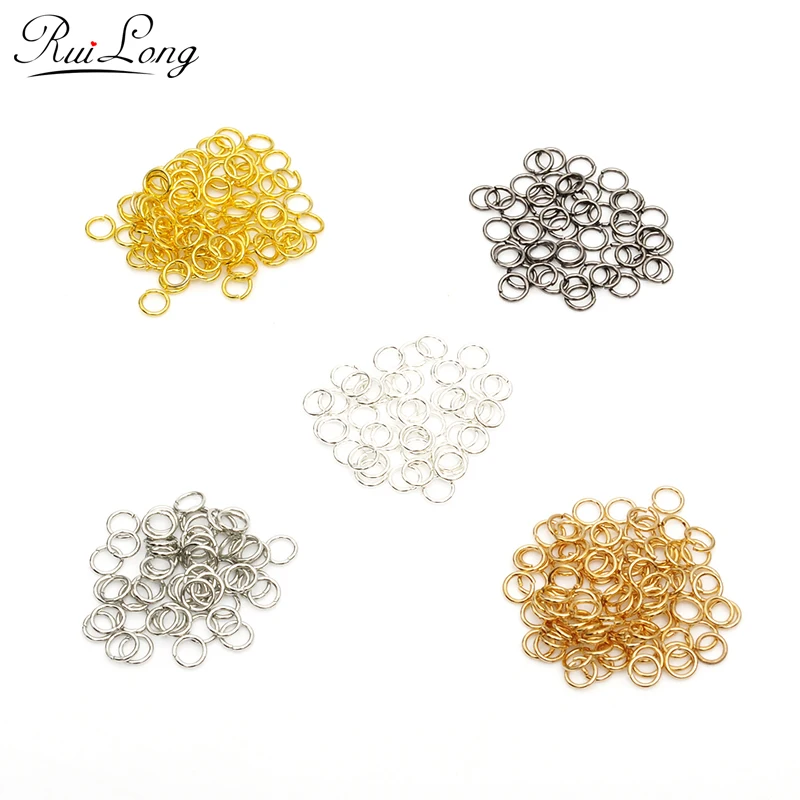 200 шт./лот 6 мм Оптовая Продажа петли металлические серебряные/Золотые/Родиевые