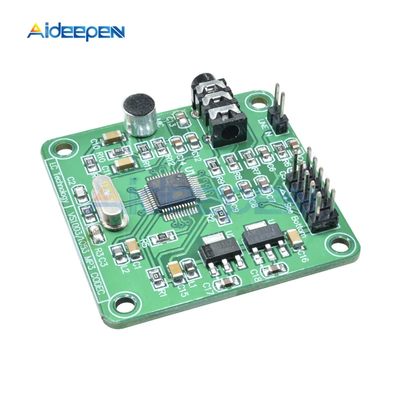 VS1053 Green VS1053 VS1053B стерео аудио MP3 модуль щит запись декодирования макетная плата с слотом для sd-карты для Arduino UNO Breakout Board - Цвет: VS1053 Green