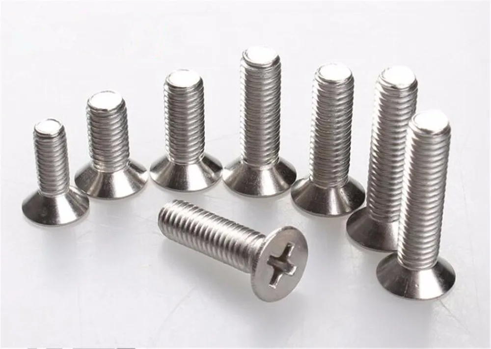 Винт крестообразный М6 с плоской головкой из нержавеющей стали 50 шт. встраиваемый