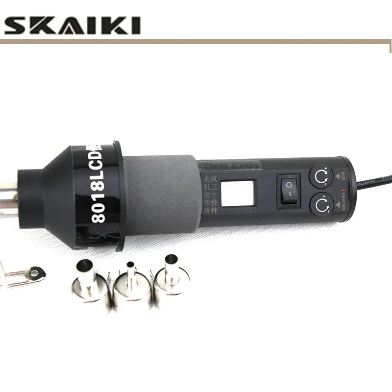 Skaiki 8018 LCD SMD паяльная станция с ЖК-экраном портативный термоуправляемый пистолет