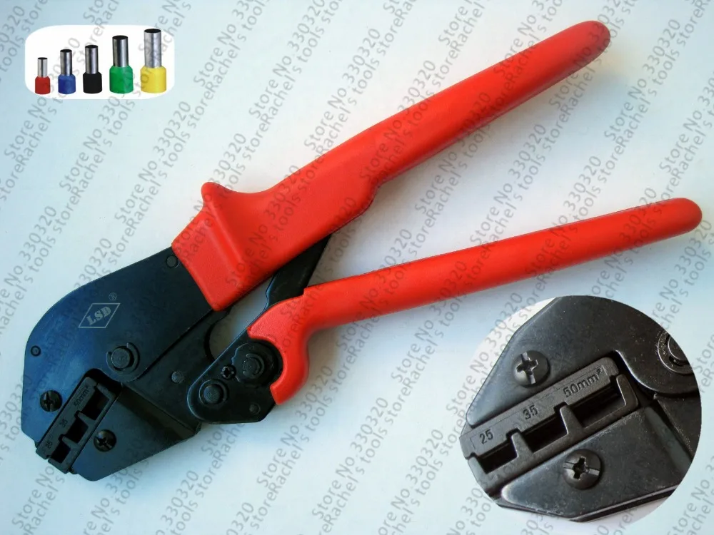 25-50 мм2 4-1AWG ручные сверхмощные обжимные клещи для наконечников проводов концевых