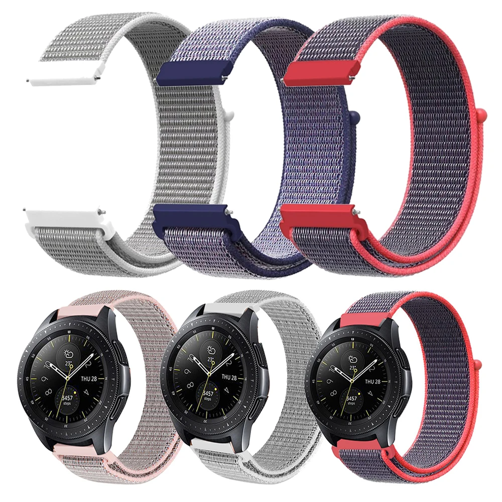 Новый Тканый нейлоновый спортивный ремешок для Samsung Galaxy Watch 46 мм 42 браслет на
