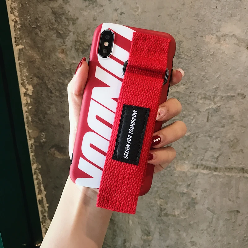 Модный корейский ремешок на запястье мягкий чехол для iphone 6 6S plus 7 7plus 8 8plus X