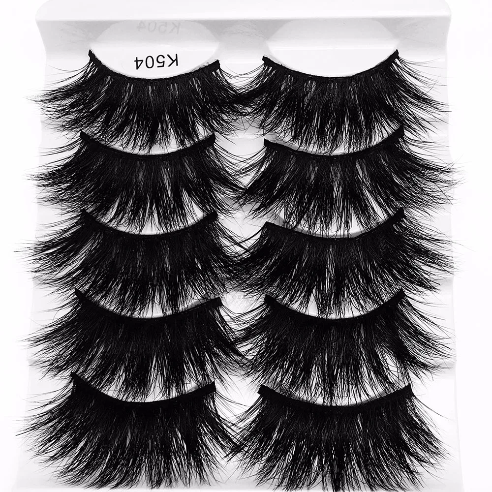 

5Pair Natural Faux Lashes 3D Mink Hair False Eyelashes Full Soft Thick Wispy Fluffy Eye Lashes Extension Women Makeup Tools 2021