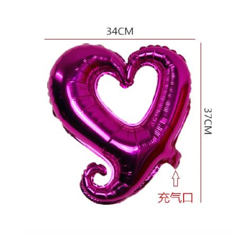 Шар в форме сердца 18 дюймов с днем рождения вечеринка сердечко шарики из фольги