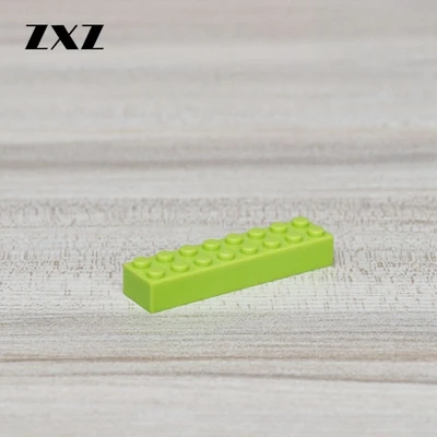 100 шт./лот самоблокирующийся Кирпич 2X8 строительных Радуга блоков DIY модели игрушки Совместимые с лего 3007 красочные мелких частиц - Цвет: Light Green