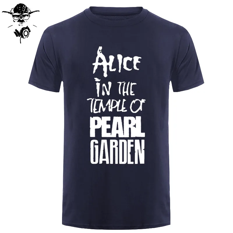 Футболка Alice In Chains, футболка, Алиса в храме жемчужного сада, Мужская модная футболка, летние мужские футболки, футболка с принтом - Цвет: navy white